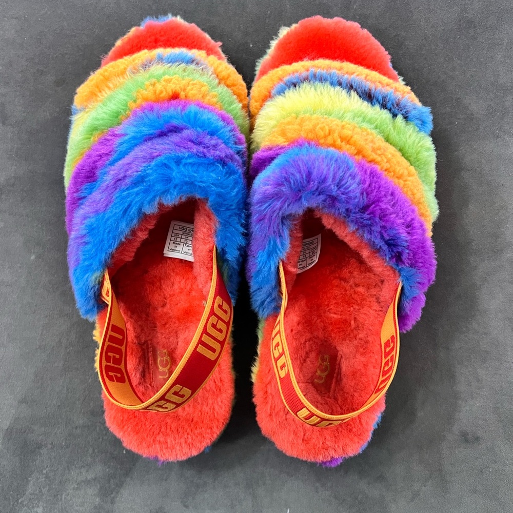 UGG fluffy yeah slippers multicolored